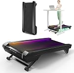UREVO CyberPad Smart Walking Pad with 14% Auto Incline, Slim Under Desk Treadmill for Office Fitness, Brushless Motorized, Elegant Speed Lights, Spacious Surface, Digital Controller, AI-Powered App
