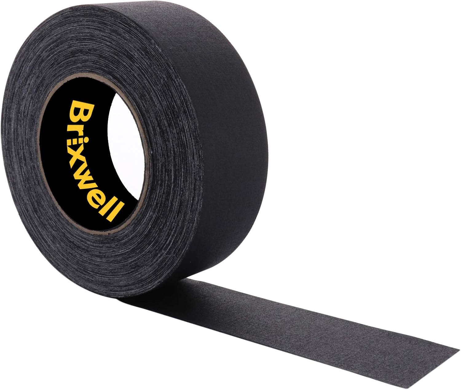 Brixwell 12 Rolls - Gaffer Tape Matte Black Professional Grade 2 Inch x 55 Yards Heavy Duty Gaffers Tape Non-Reflective Multipurpose Made in the USA