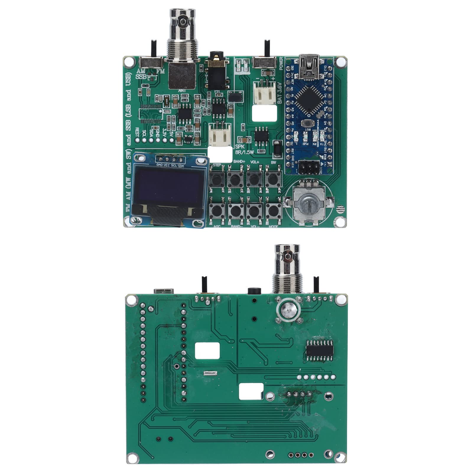 SI4732 Modulo ricevitore audio radio Scheda FM AM SW SSB fai da te con interfaccia antenna BNC di ricarica USB per appassionati di radioamatori e hobbisti di elettronica