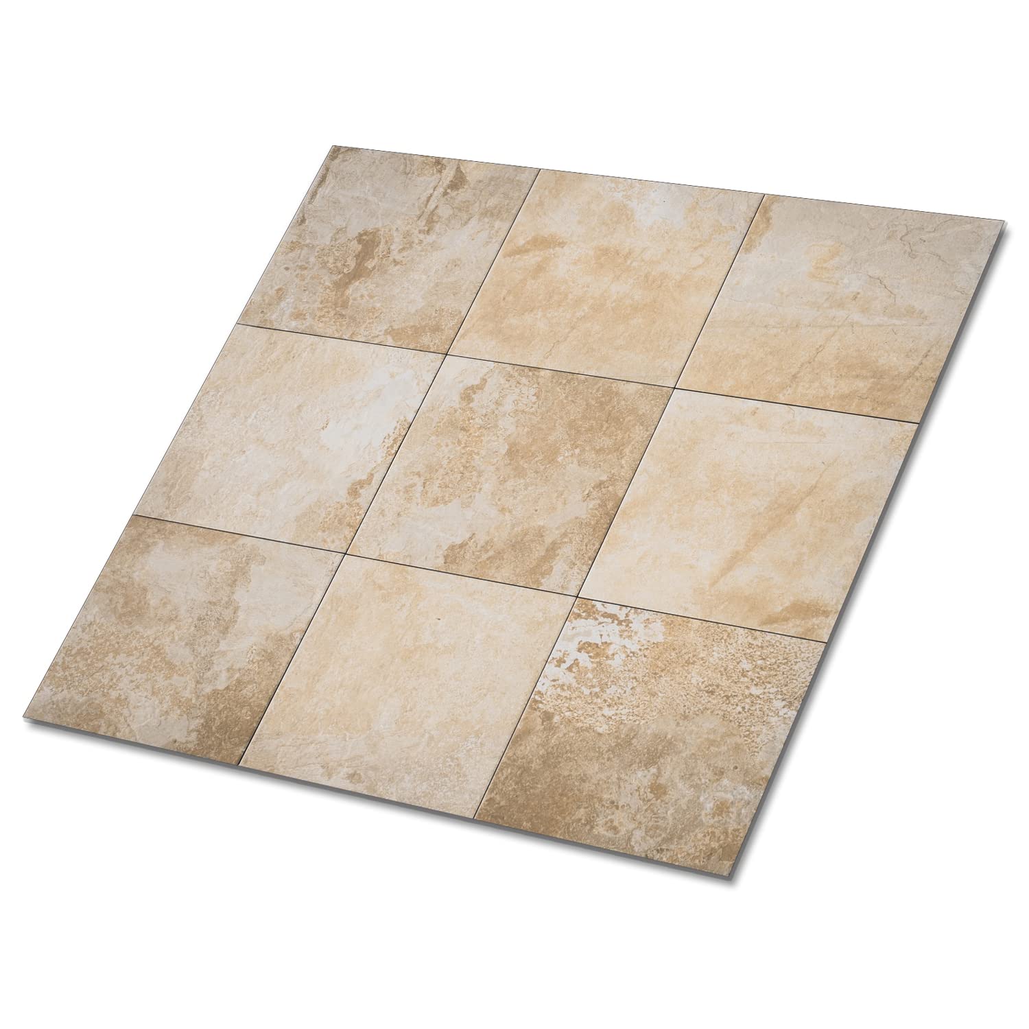 Baldosas autoadhesivas PVC suelo azulejos Decormat 9 piezas 30x30cm revestimiento piedra marrón