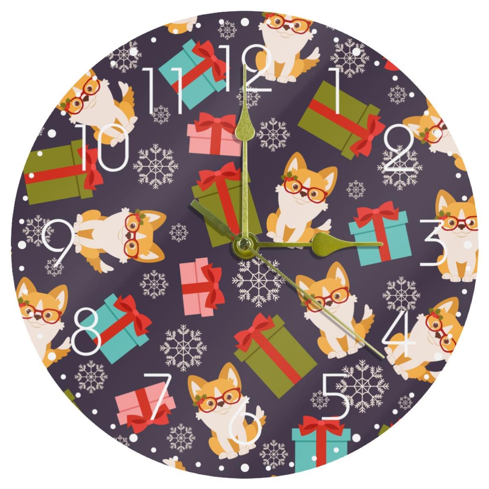 Horloge murale 25,4 cm mouvement sans tic-tac bureau fonctionnel