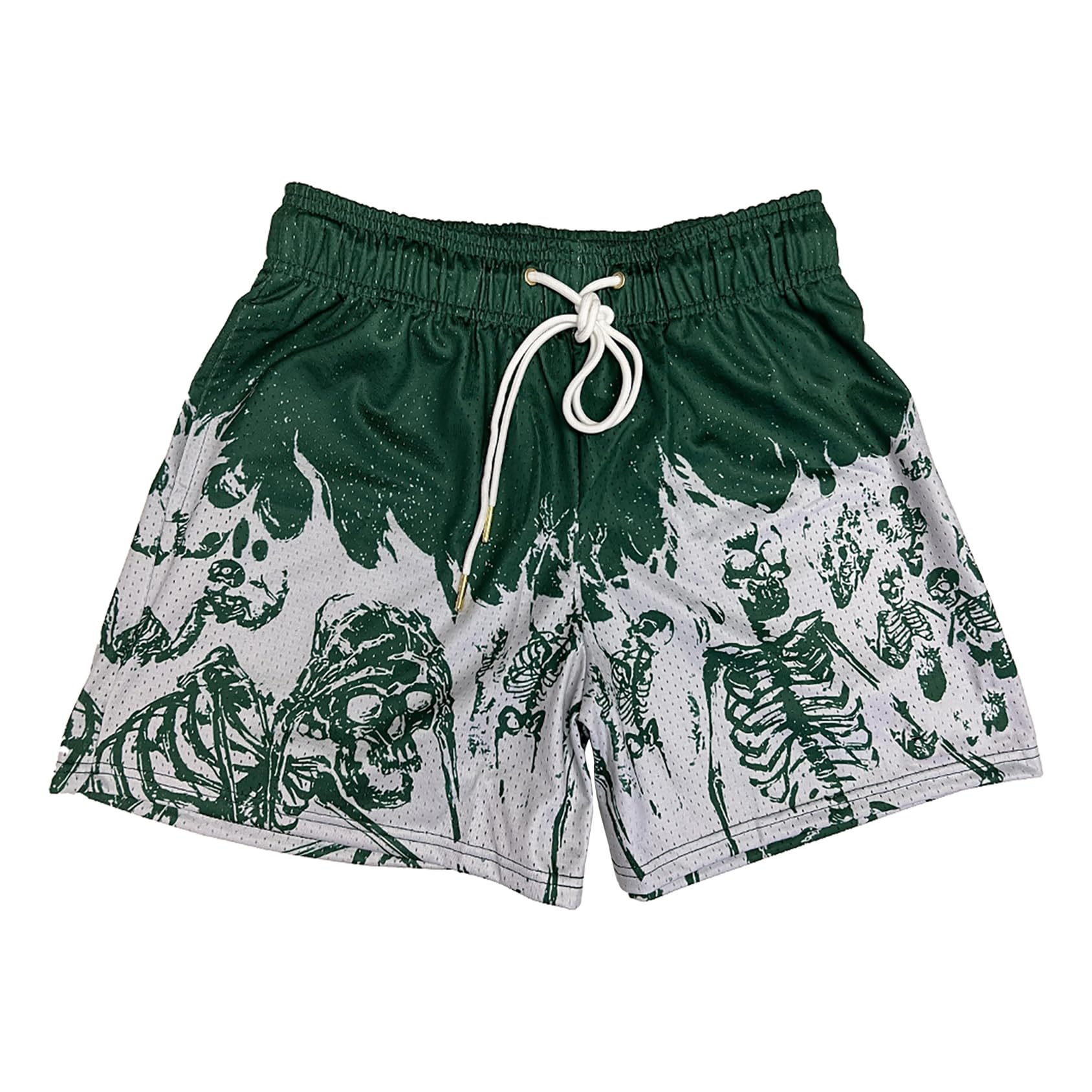 DIOTSR Mens Graphic Shorts Casual Flat Front Shorts Cool Streetwear Designer Shorts Drawstring Summer