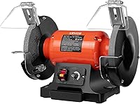 VEVOR 8-Inch Variable Speed Bench Grinder 550W 2000-3450 RPM, 36/60 Grit Wheels, Adjustable Shields for Tool Sharpening