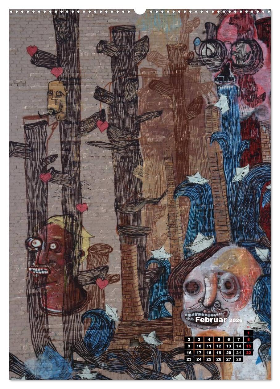 Graffiti & Streetart 2026 (hochwertiger Premium Wandkalender 2026 DIN A2 hoch), Kunstdruck in Hochglanz