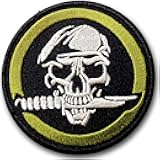 NeatPatch Skull Knife Green Beret US Army Special Forces Patch Embroidered Iron on Ranger Commando Seal Air Force USAF Liberty Eagle Military Veteran Naval Aviator Top Gun