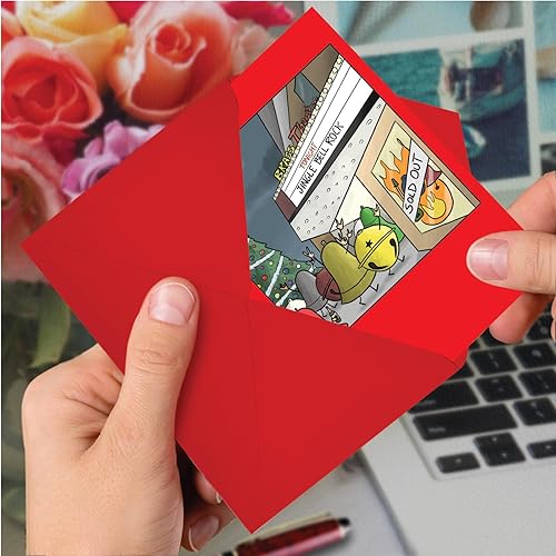 Miniatura 4 de NobleWorks Tarjeta de felicitación de Navidad histérica con sobre de 5 x 7 pulgadas (1 tarjeta) Merry Christmas Holiday Bell Rock C10155XSG