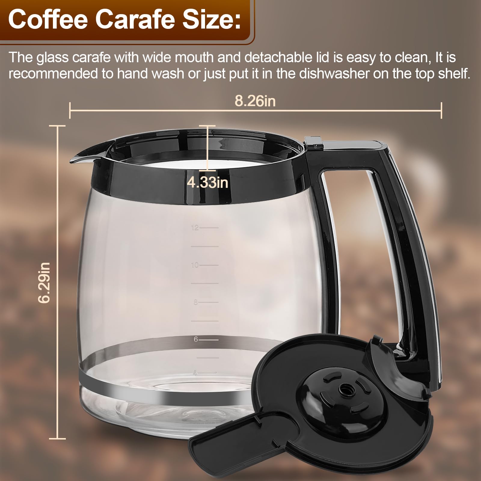 Amazon | 12カップ ガラスカラフェ交換用 Cuisinartコーヒーメーカー