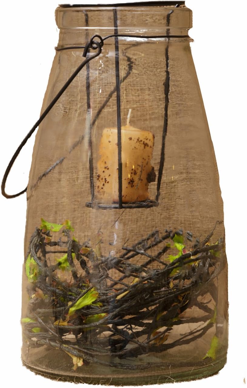 Your Heart's Delight Glass Jar with Candle Holder Insert