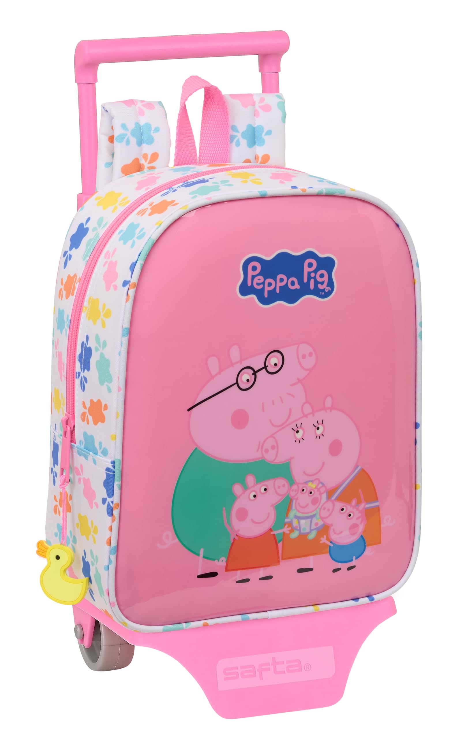PEPPA PIG BABY PIG – Nursery Backpack with Safta Cart, Ideal for Children of Different Ages, Comfortable and Versatile, Quality and Resistance, 22 x 10 x 27 cm