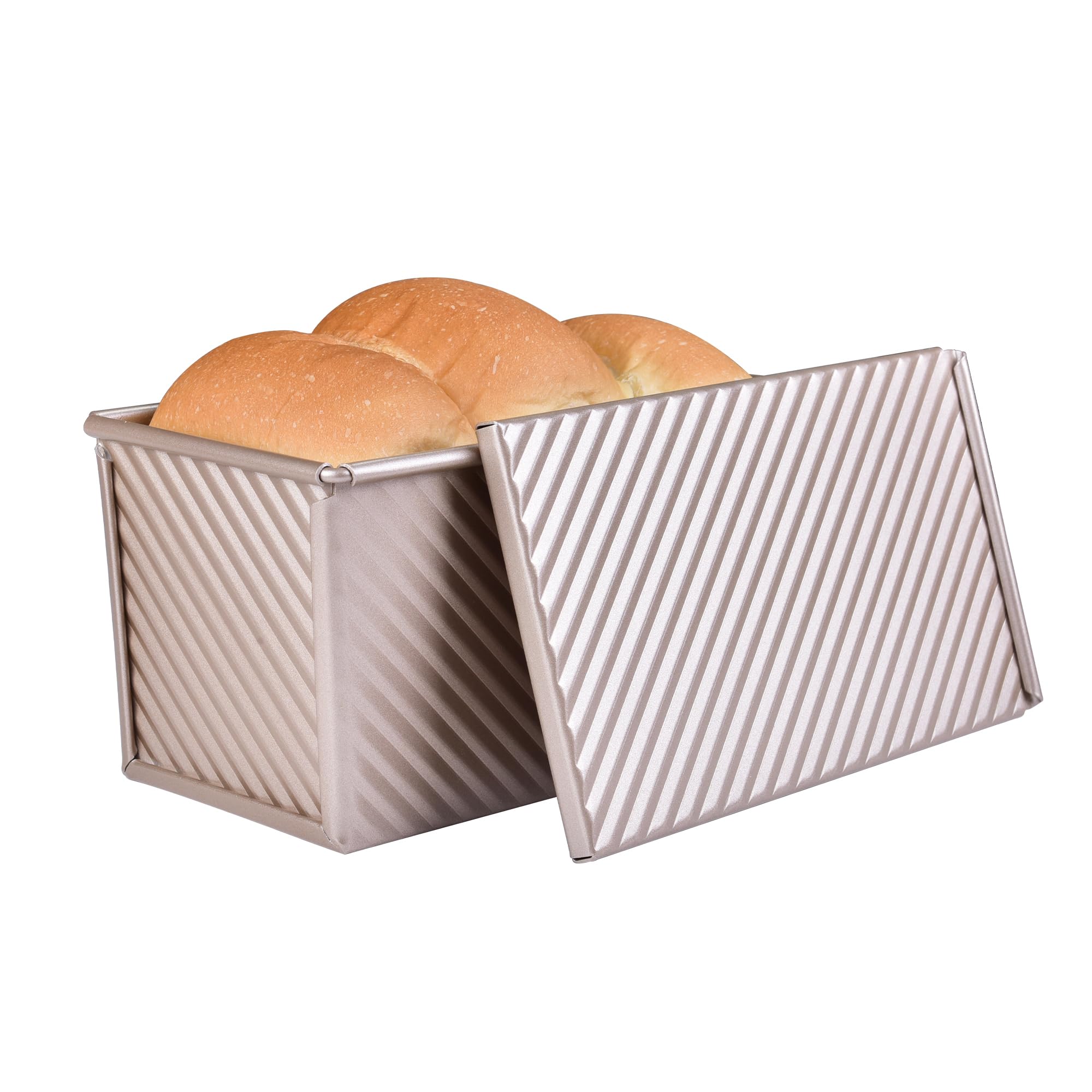 Amazon.co.jp: Bakeley 食パン型 1斤 長方形 蓋付き (L-21×10.9×10.2CM