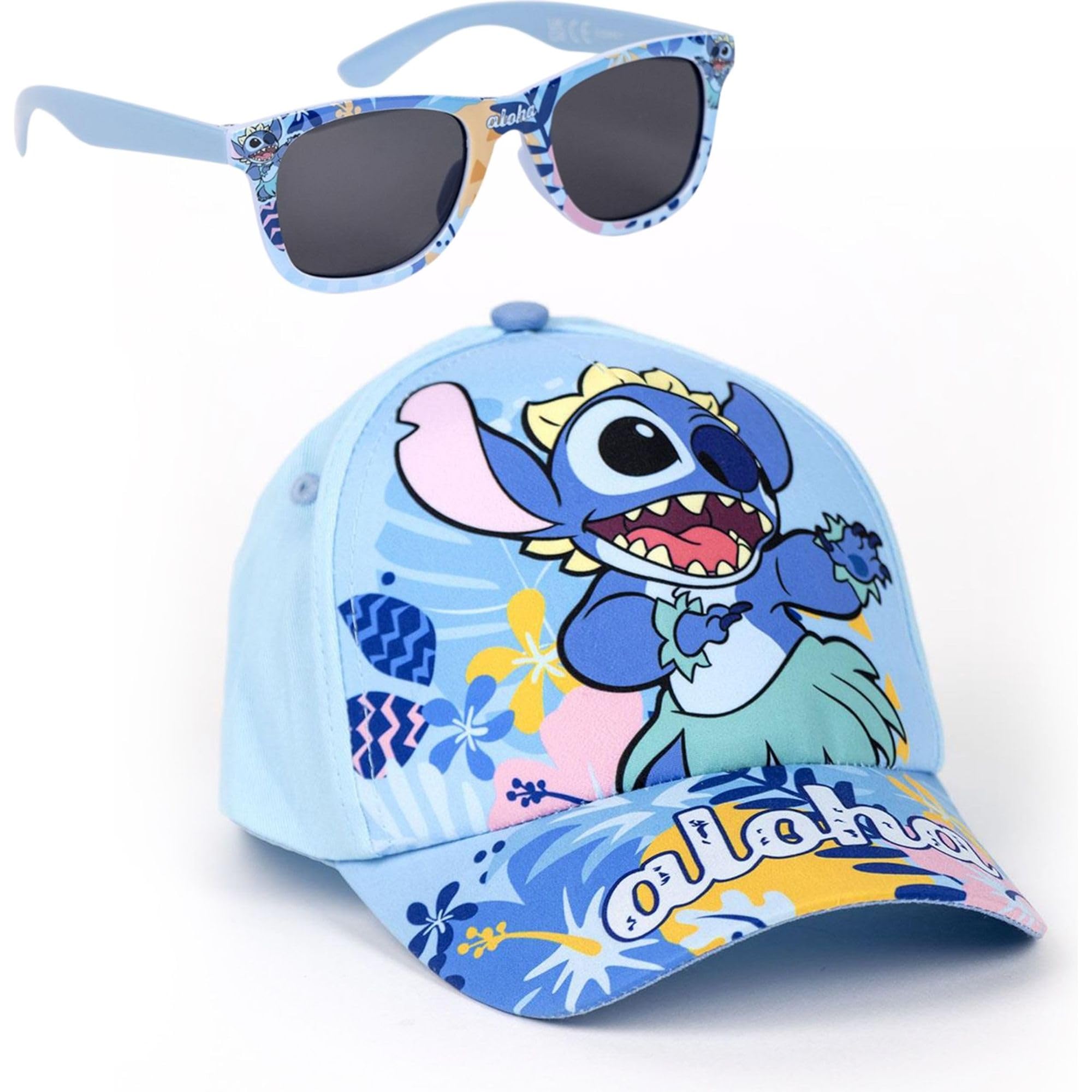 Disney Gorra y Gafas de Sol Infantil Original Set Unisex Protección UV Ajustable