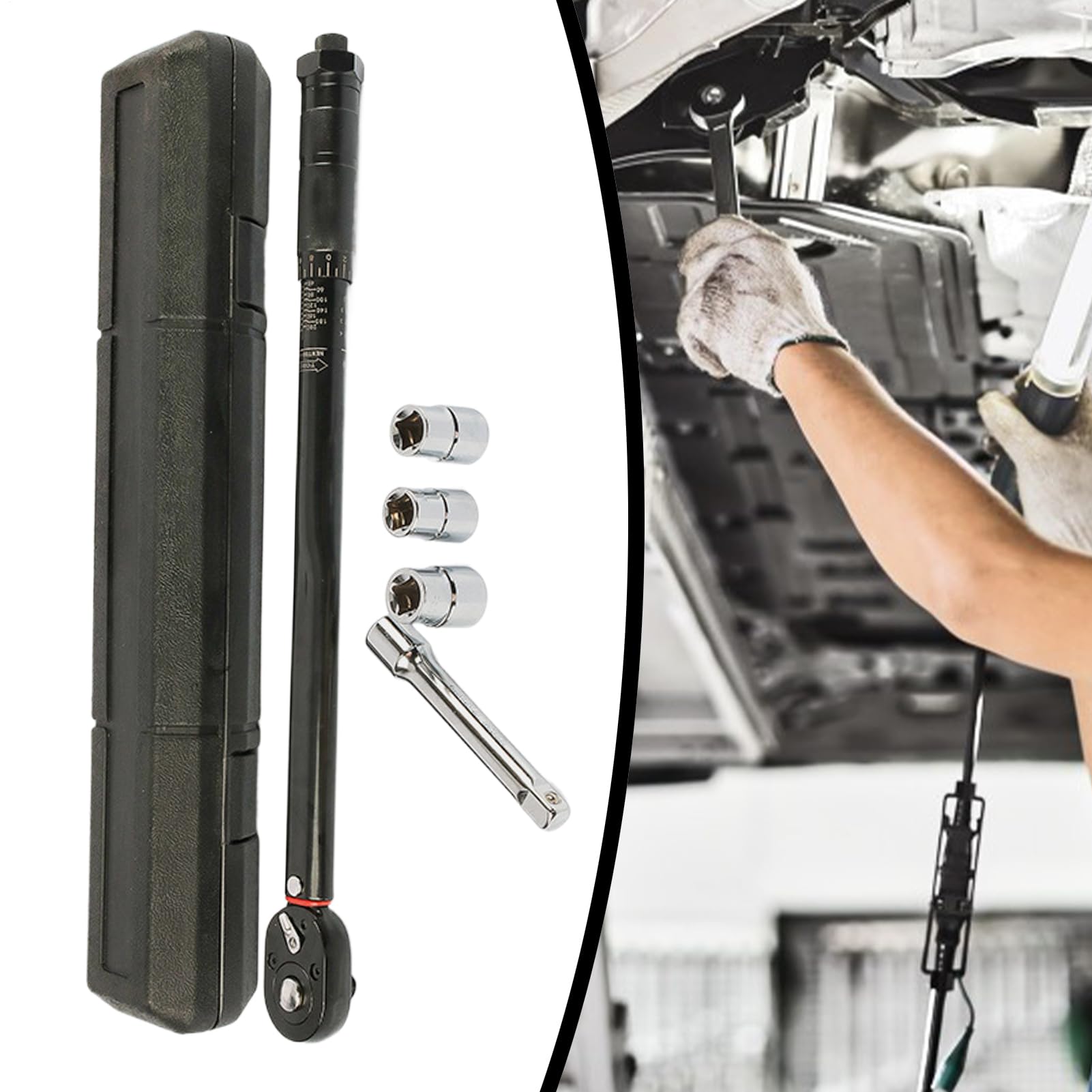 Klucz dynamometryczny 1/2 Ergonomiczne regulowane narzędzia mechaniczne | Klucz dynamometryczny z grzechotką Do napraw motocykli samochodów ciężarówek i pojazdów