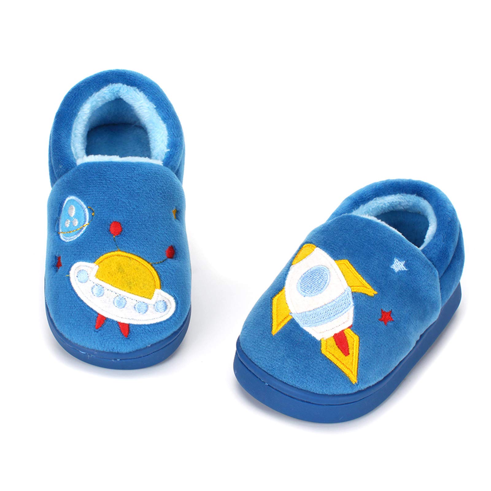 LACOFIA Pantuflas Antideslizante de Invierno para niños Zapatillas de casa de Peluche cálida para niños