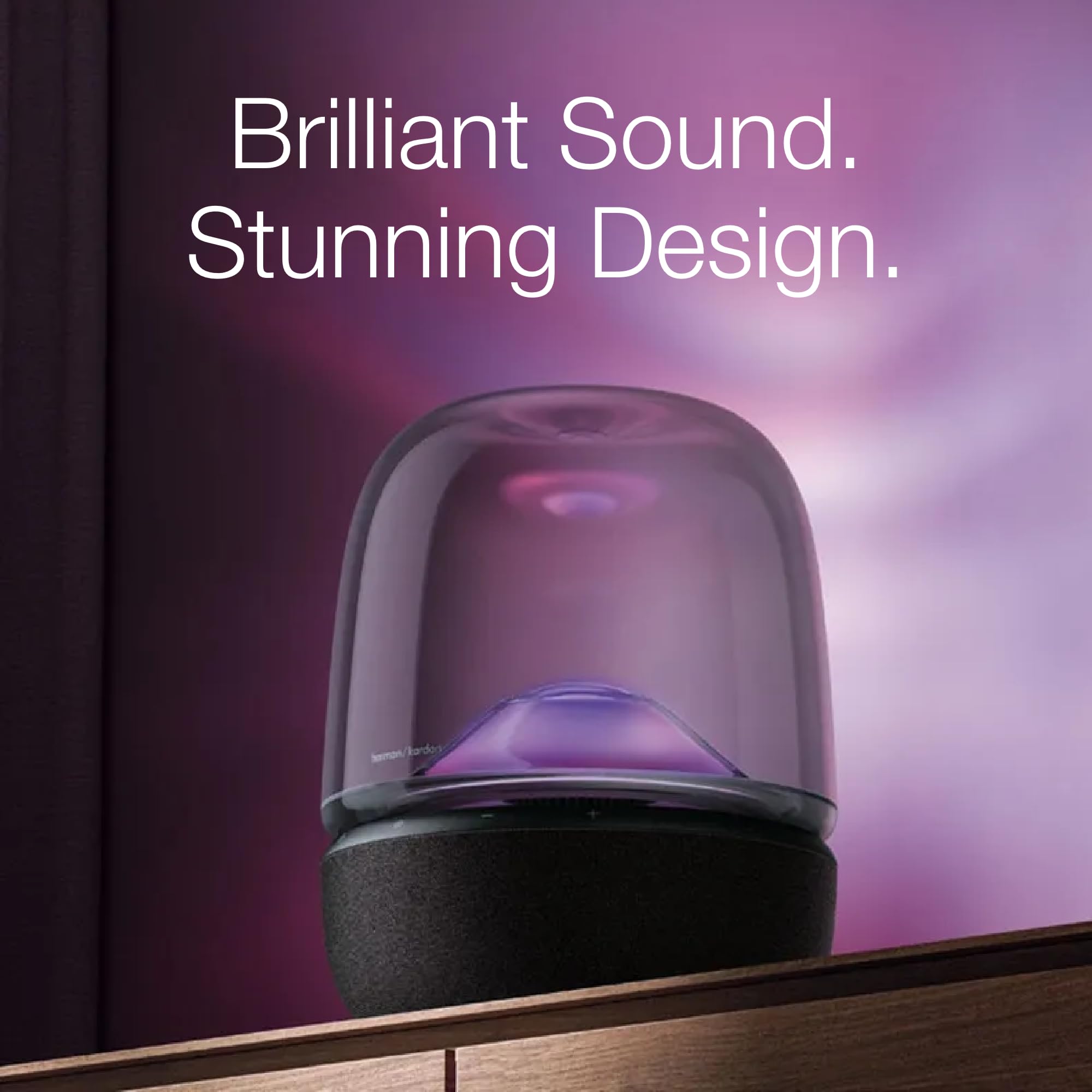 Harman Kardon Aura Studio 5 - Bluetooth® Home Speaker with Transparent Dome Design and Diamond-Effect Lighting - Black - 2