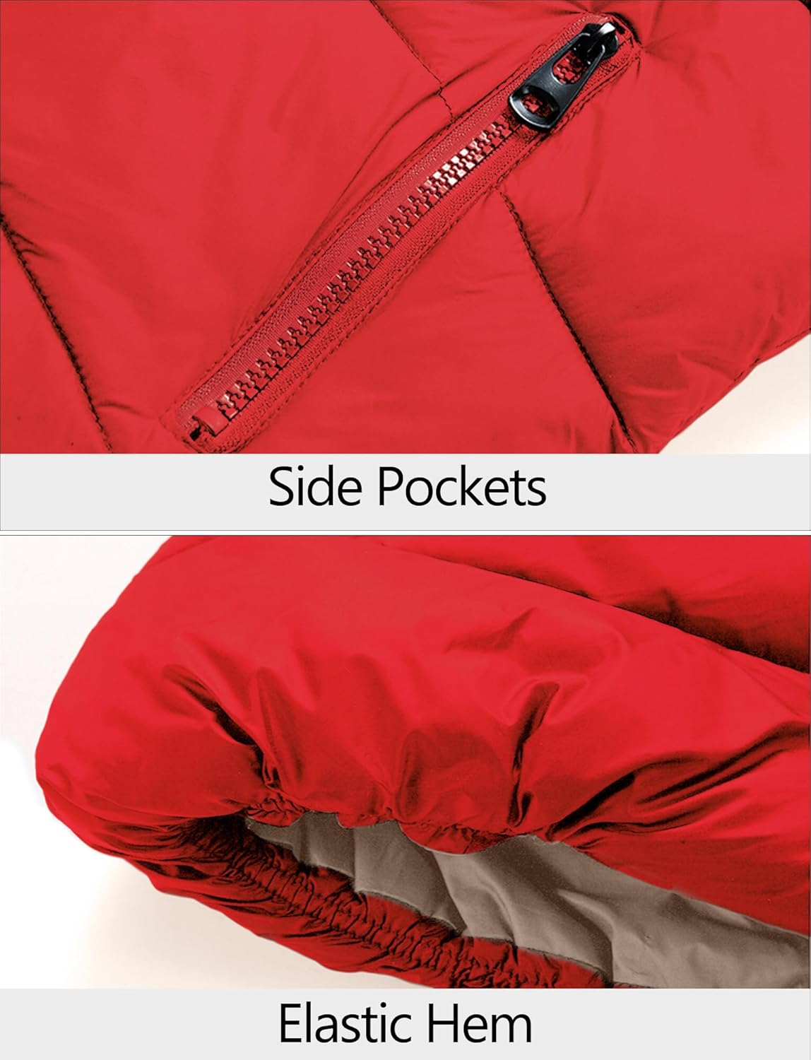 Happy Cherry Toddler Winter Vest Warm Lightweight Puffer Vest Cotton Down Hooded Pocket Zipper Sleeveless Jacket