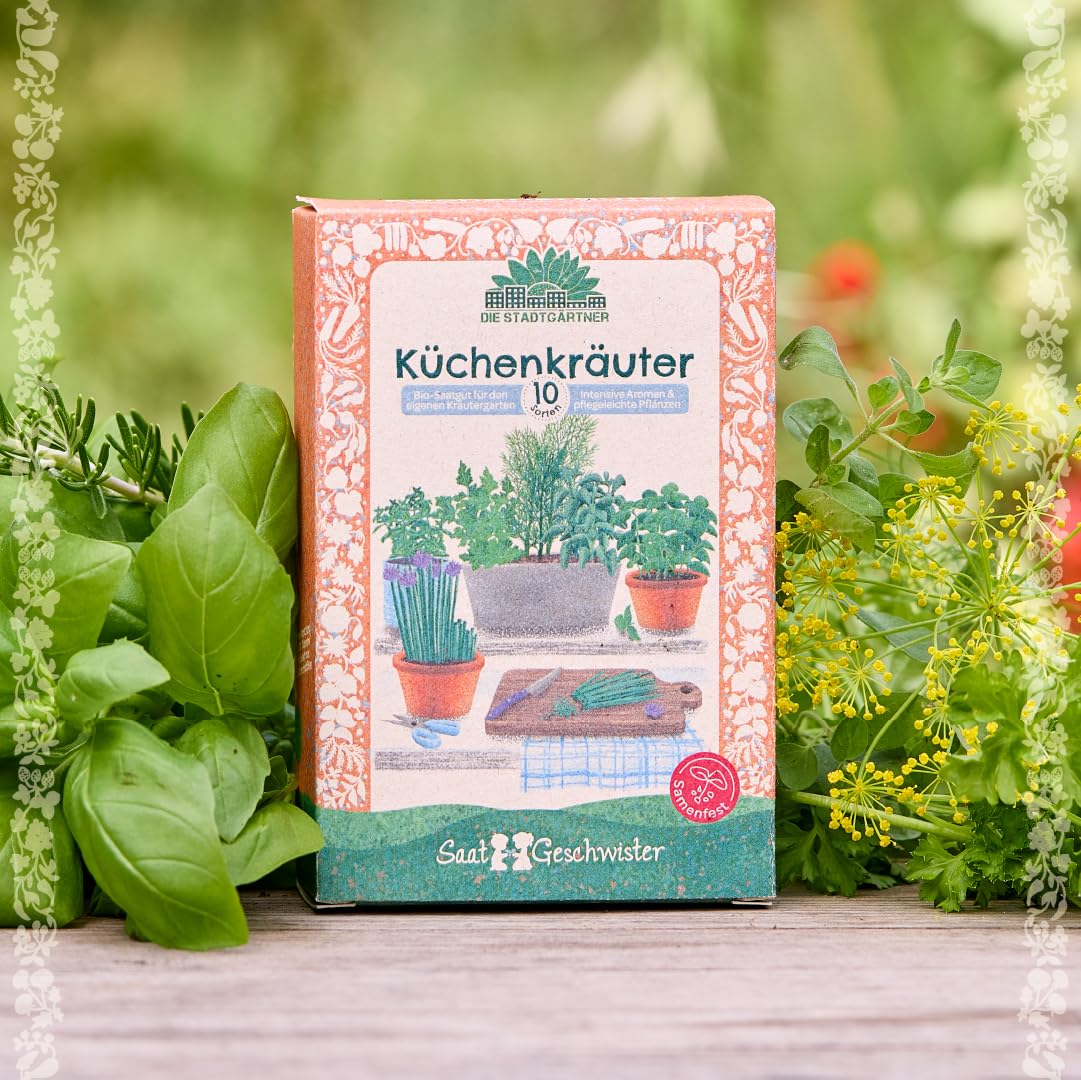 Saatgut-Set Kchenkruter mit 10 samenfesten BIO-Sorten | Hochwertiges  Kruter-Saatgut in BIO-Qualitt | Frische Kruter fr Salate, Soen etc.|  Geschenk fr Hobbykche zum Geburtstag, als Mitbringsel : Amazon.de: Garten
