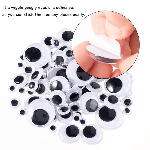 Miniatura 3 de Whaline Juego de 350 limpiadores de pipas de Navidad que incluye 100 tallos de chenilla marrón artesanal, 100 piezas de ojos googly de varios