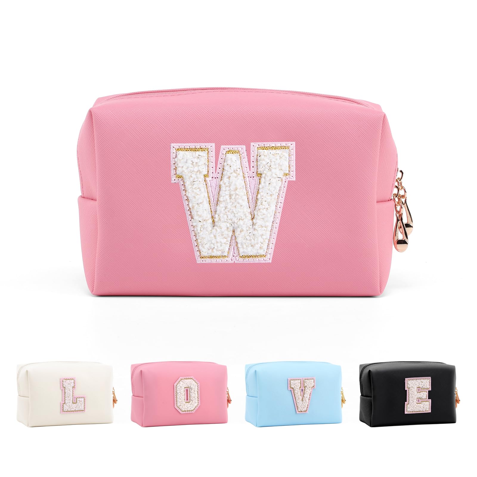 Bolsa de Maquillaje, Bolsa de Cosméticos Impermeable de Viaje, PU Cuero, Neceser de Baño, Bolsa De Aseo Y Almacenamiento para Mujer,Cosas Preppy para niñas Adolescentes (Letra A-Z) — view 150