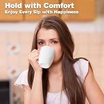 Urbanstrive 16 oz Large Coffee Mugs Set of 4 Ceramic Coffee Mug White Coffee Cups Tea Cups Idea Gift for Women Men House Warming Gifts New Home Office (White)
