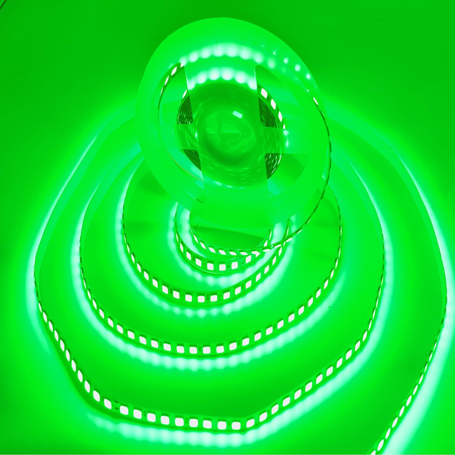 HAASHADA LED Lights Strips, Super Bright DC12V 5m/16.4ft 15000LM SMD5054 (5050 Upgraded) 600 LEDs Strip Lights, Dimmable Flexible LED Ribbon Tape Strips, Non-Waterproof Green - Foto 8