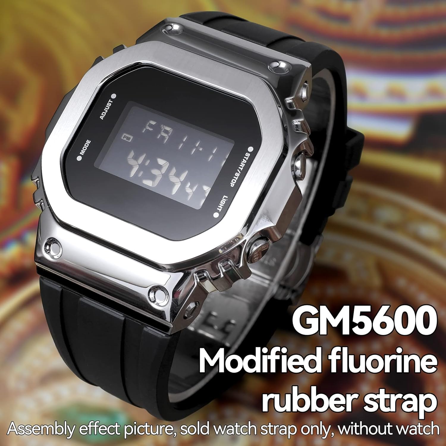 Quick-release Strap Replacement Fluororubber Watch Band Compatible With Casio For G-SHOCK GM5600 GM-5600B Watchband Accessories