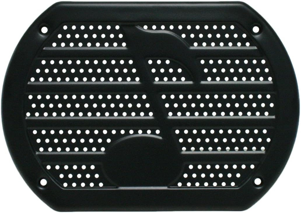 KNS Accessories KC9951 Vintage Speaker Cover with Music Note Design for 6x9, Black Metal, 1 Pack