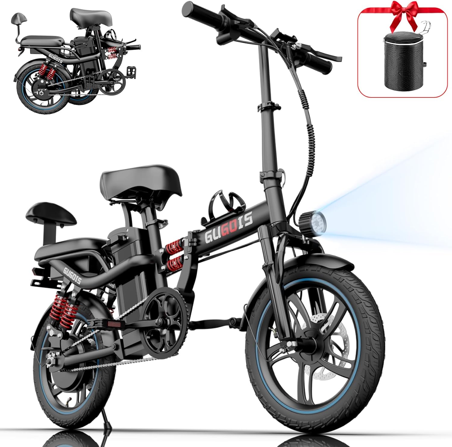 Electric Bike for Adults, Mini Electric Bike, Up to 28 Miles 25 MPH, 2 Seater E Bikes for Adults Electric 48V 15Ah Removable Battery, 16″ Fat Tire Folding Bike Electric Bike for Adults, Mini Electric Bike, Up to 28 Miles 25 MPH, 2 Seater E Bikes for Adults Electric 48V 15Ah Removable Battery, 16″ Fat Tire Folding Bike