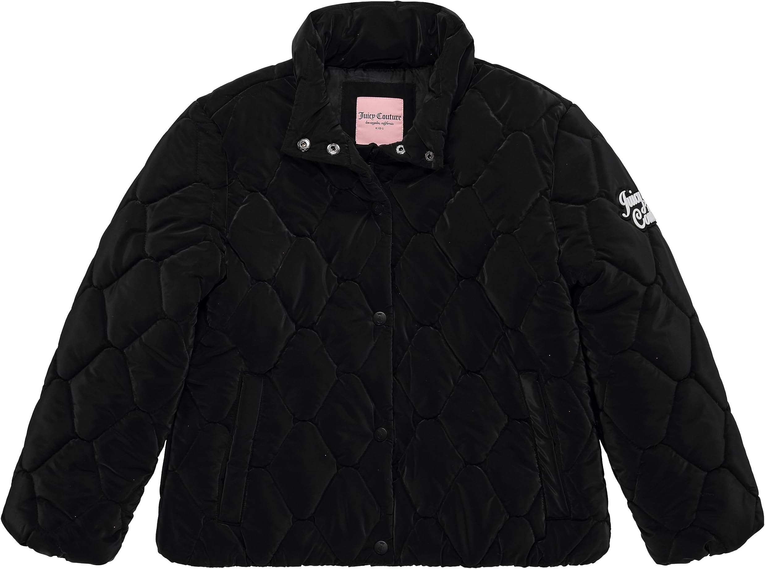 Juicy Couture Girls Coat, Faux Fur Hooded Winter Jacket, Warm Padded Parka Hoodie, Kids Heavyweight Winter Coat