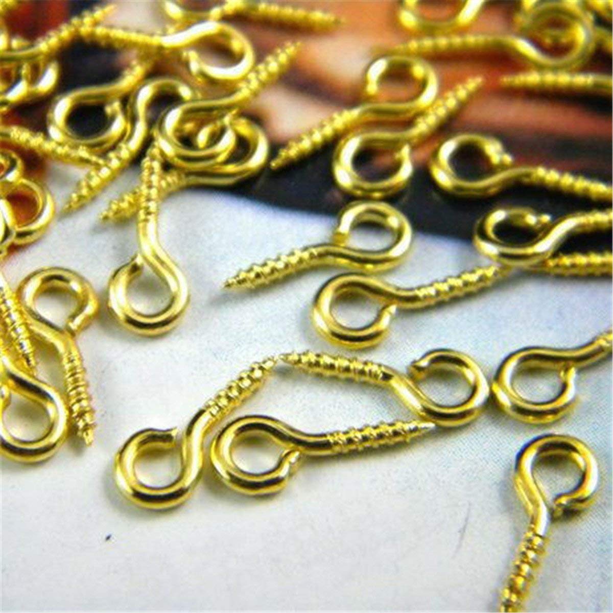 DIY Crafts Pack Of 20X Pcs, Gold Rust Proof Coating, 1 inch Small Screw Eyes Metal Eye Screw Hooks Self Tapping S(Pack Of 20X Pcs, Gold Rust Proof Coating) — Amazon image 8