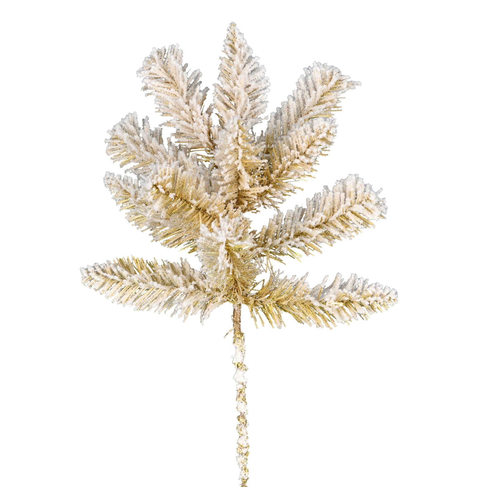 Vickerman 18" Frosted Gold Artificial Christmas Spray. Includes 6 Sprays per Pack.