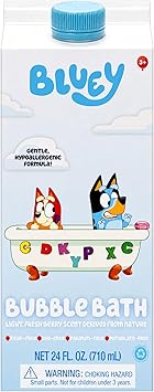 Bluey Bubble Bath for Toddlers and Kids 3+, Fresh Berry Scent, Tear Free | Dye, Paraben, Phthalate-Free | Hypoallergenic | 24 oz/ 710 ml