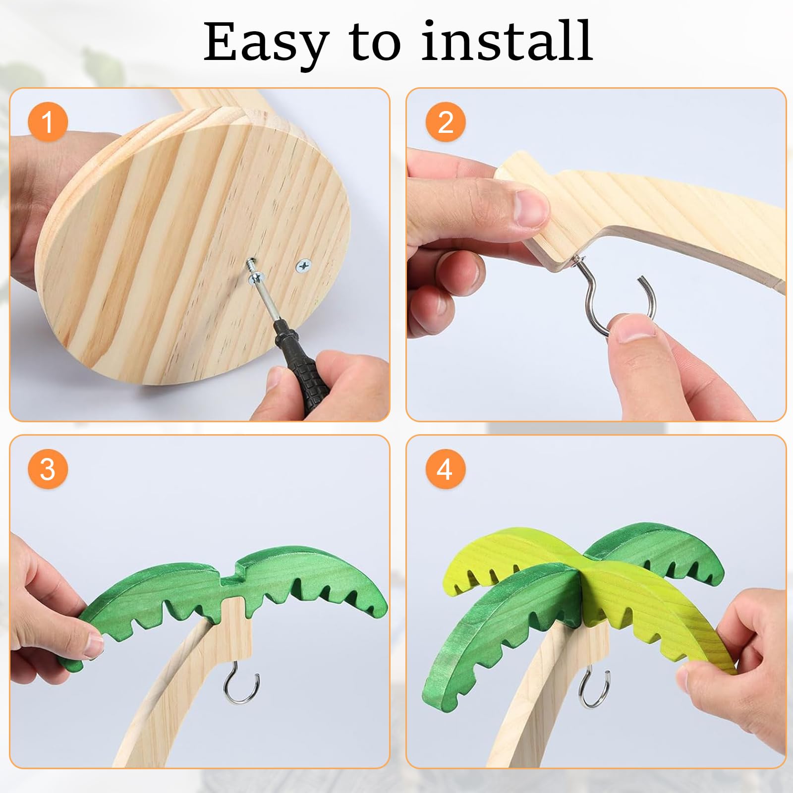 Bananenhalter, 1 Stücke Holz Bananenständer mit Standfuß Bananenhaken Bananenhalter für die Küche zum Aufhängen von Bananen, Weintrauben, Tomaten und anderem Obst stabiler Obstständer