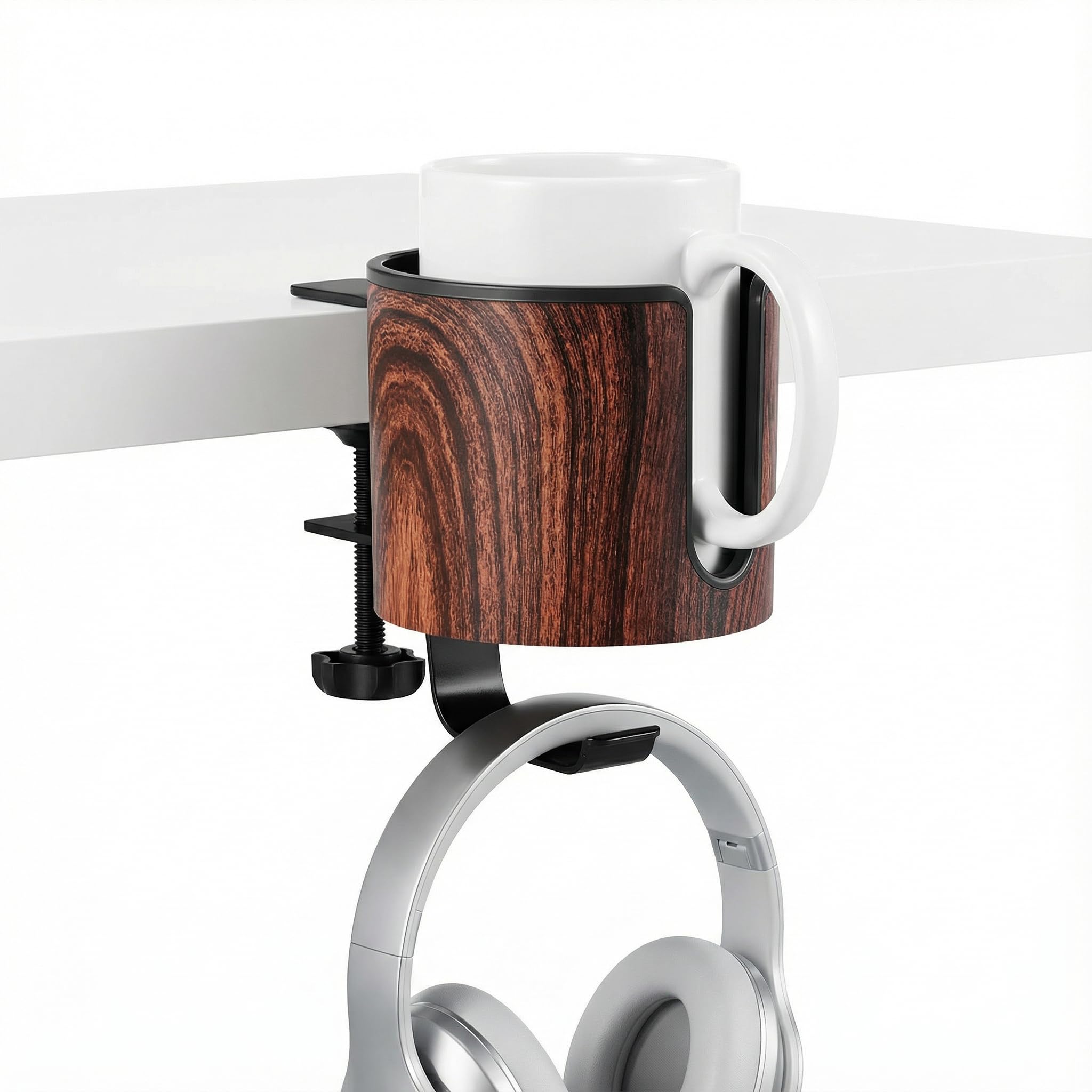 Amazon.com: cowinational Luxury 2-in-1 Desk Cup Holder with