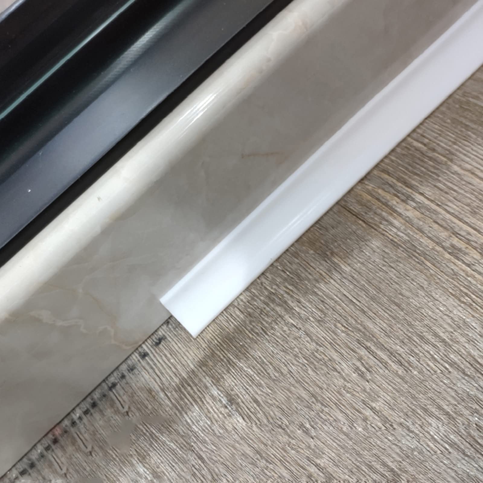 Bathroom Water Stopper Water Retaining Strip,Sink Splash Guard Wet Room,Shower Barrier For Wet And Dry Separation,Silicone Internal Corner Decoration Strip/tile Sealing Strip