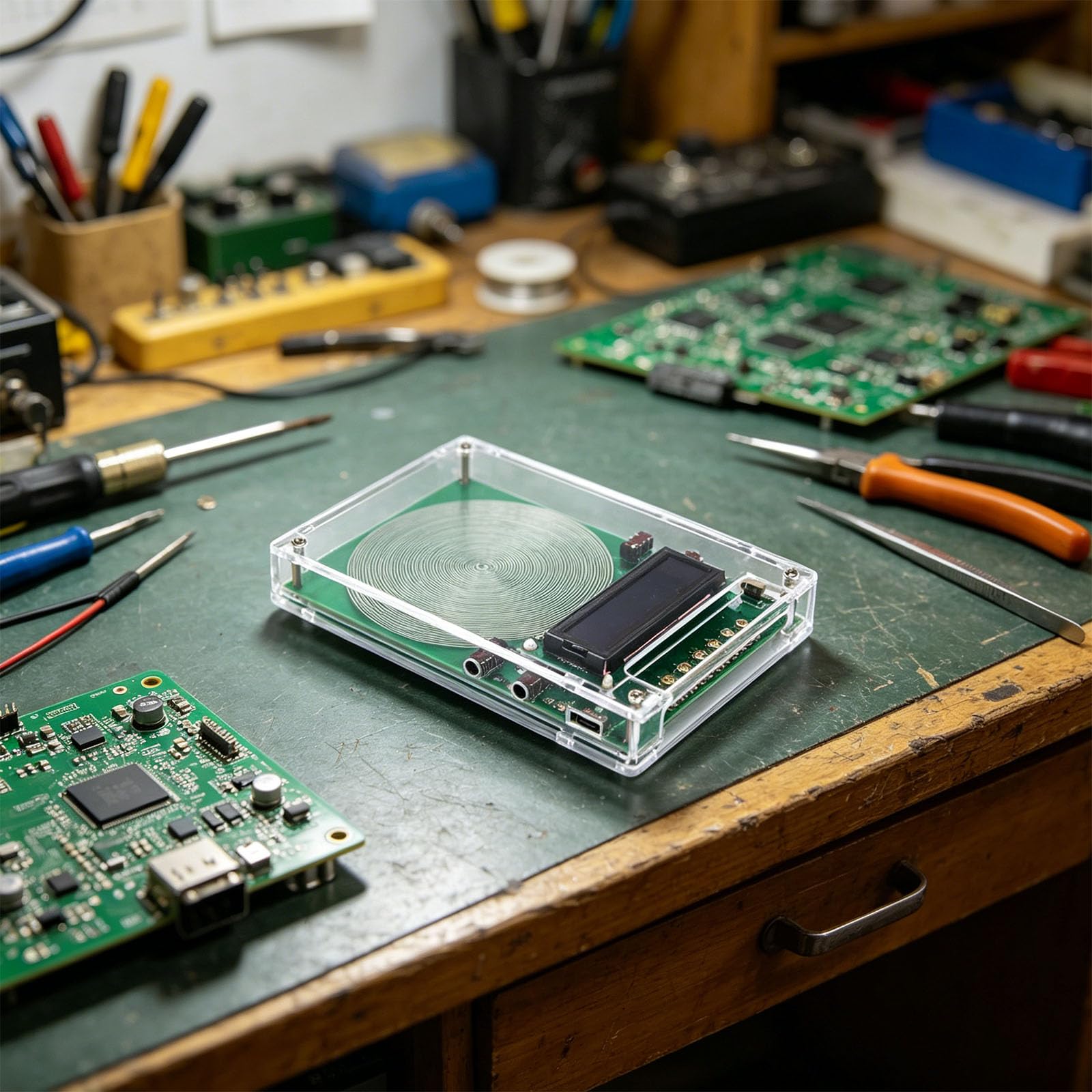 Dispositif générateur de fréquence LCD avec contrôle par clavier, unité de sortie alimentée par USB pour les démonstrations en classe et les études en laboratoire, générateur de fréquence réglable,