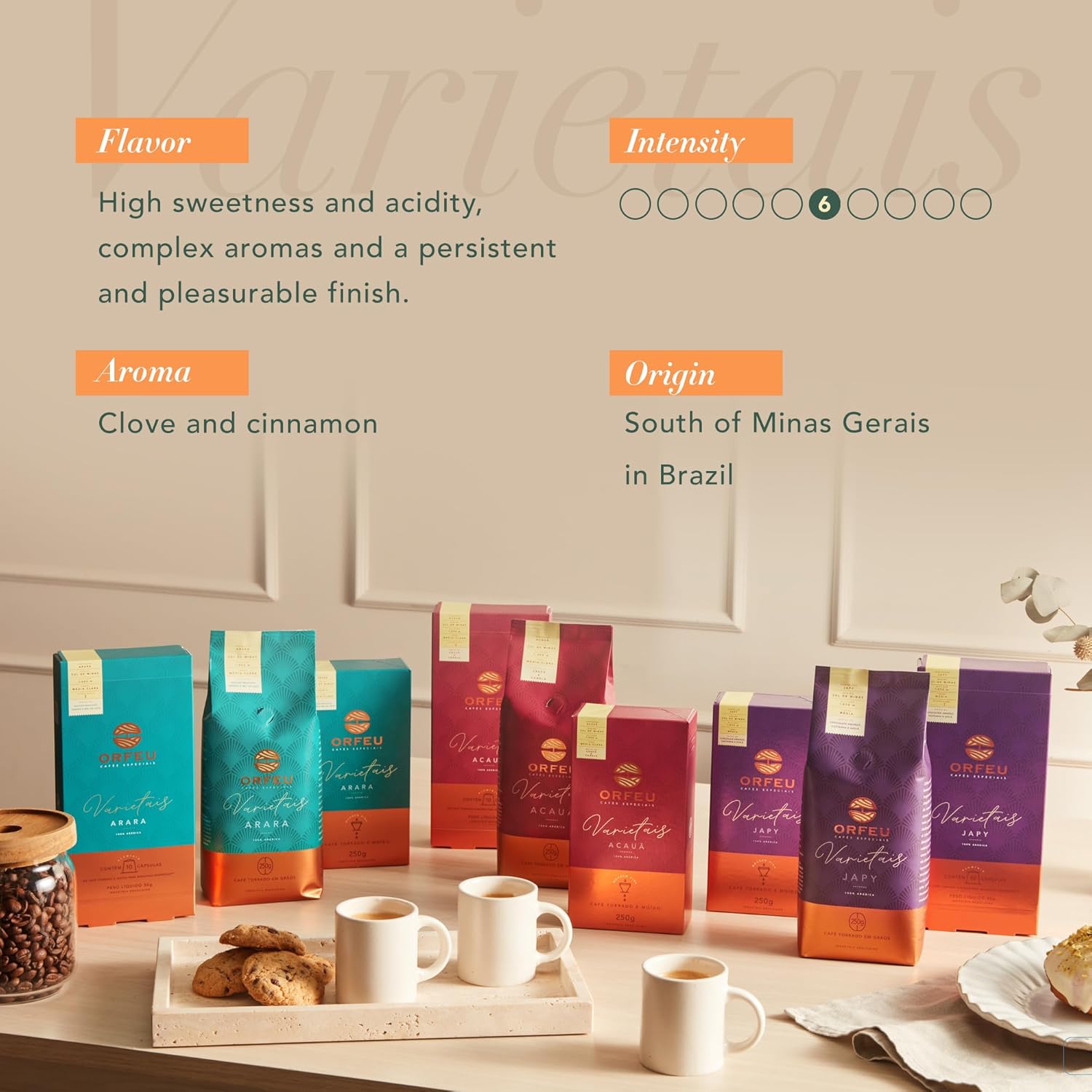 Roasted and Ground Acauã Coffee 8.8 oz – Notes of Clove and Cinnamon, Medium-Light Roast, Moderate Intensity – Ideal for Sophisticated Palates – Café Orfeu