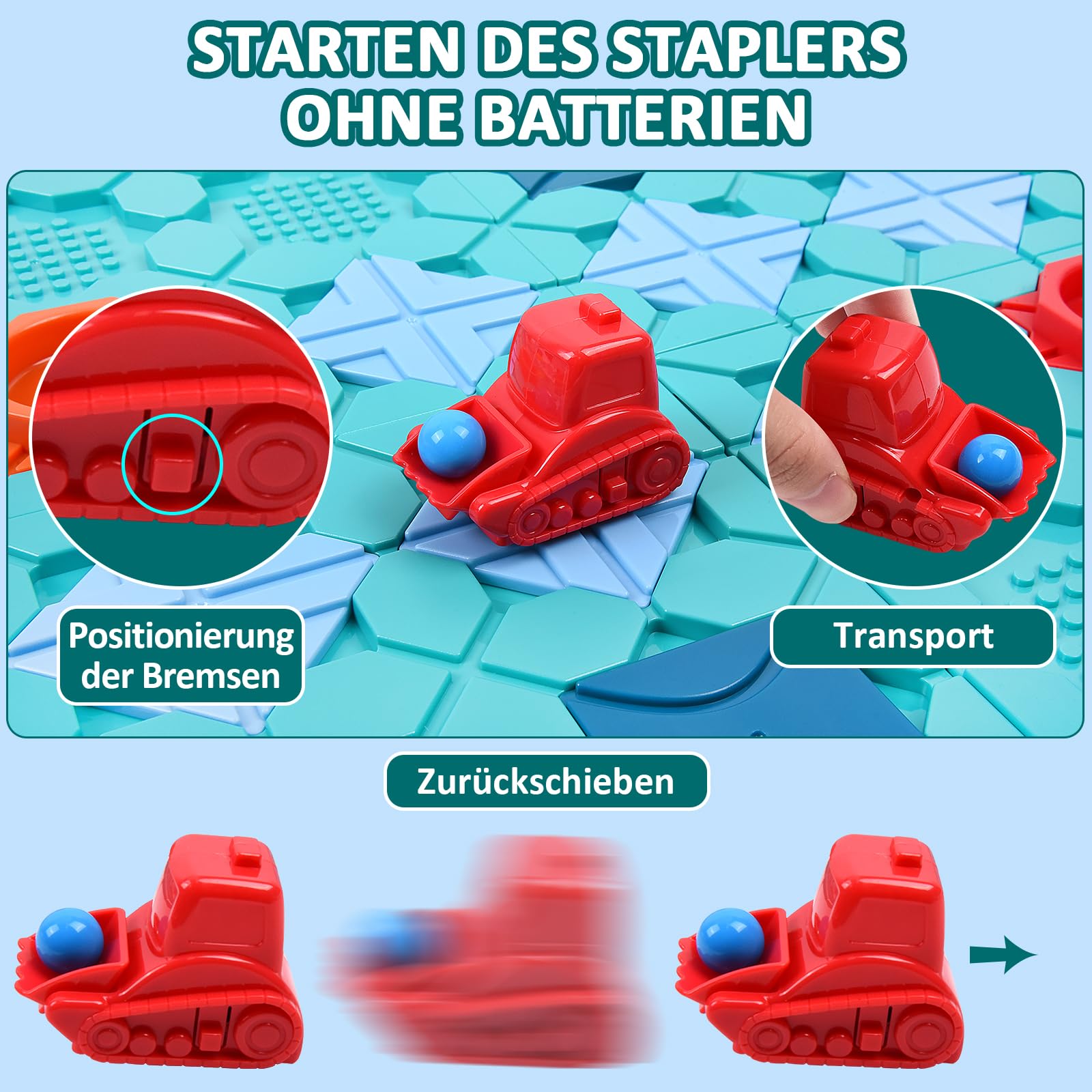 Herenear Laberinto de Construcción de Carreteras, Laberinto de Carreteras, Juego de Construcción de Caminos Lógicos, Laberinto de Camino de Empalme Juguetes Educativos para Ninos