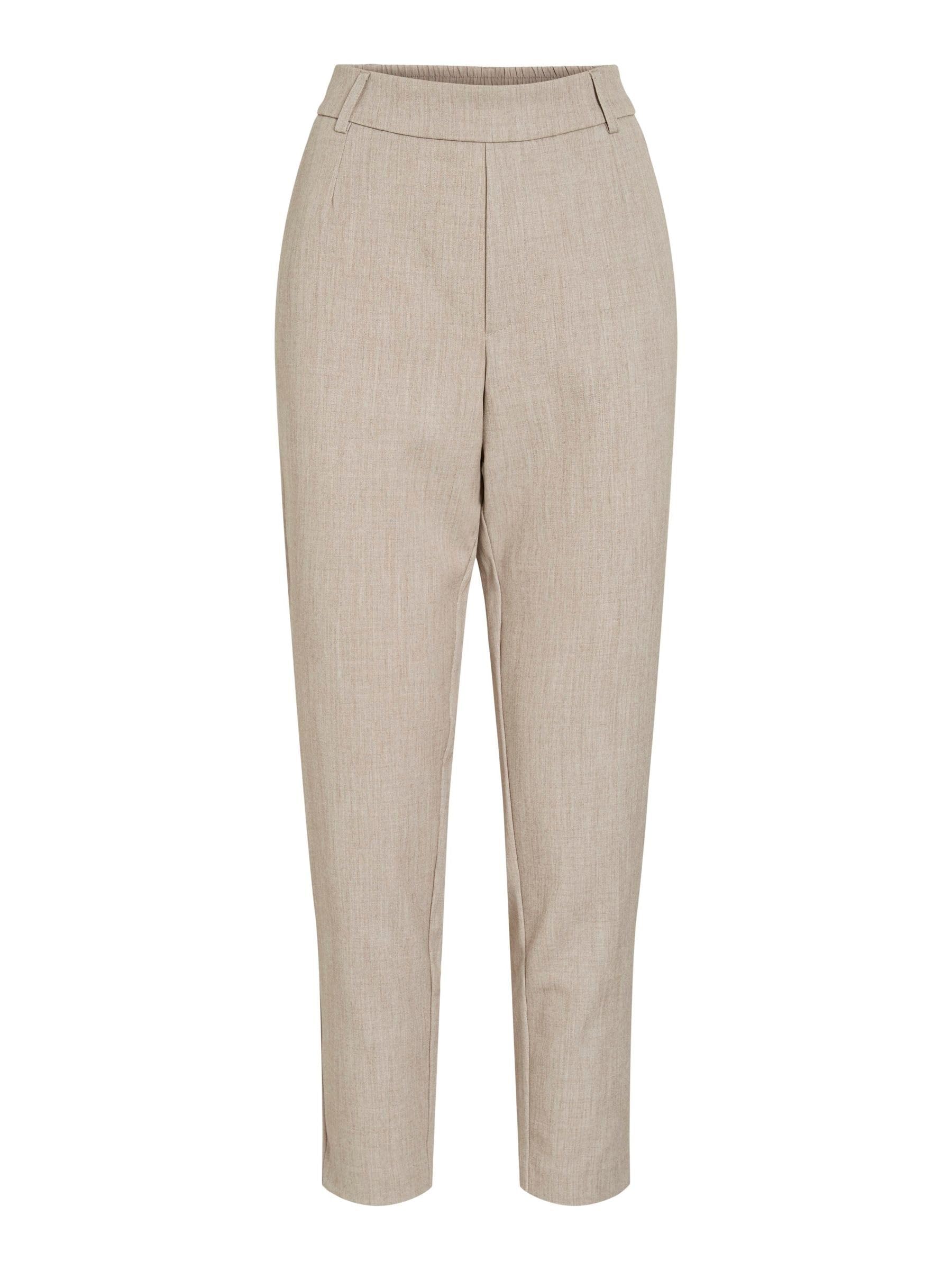 Vila Vivarone Hw Slim Pant - Noos, Natural Melange, 12