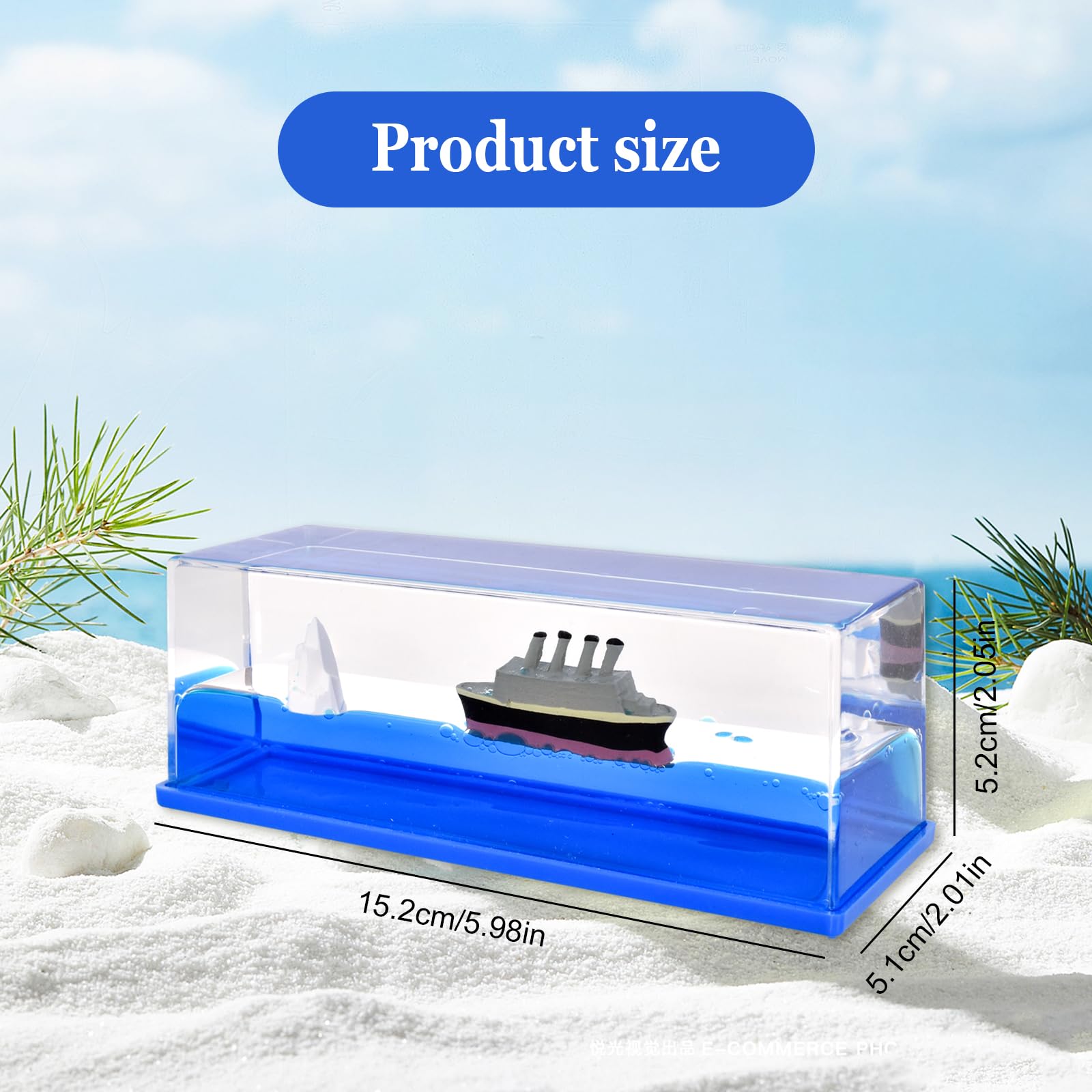 DEARBAG – Bouteille Fluide Bateau Pirate Insubmersible – Décoration De Bureau Anti-Stress