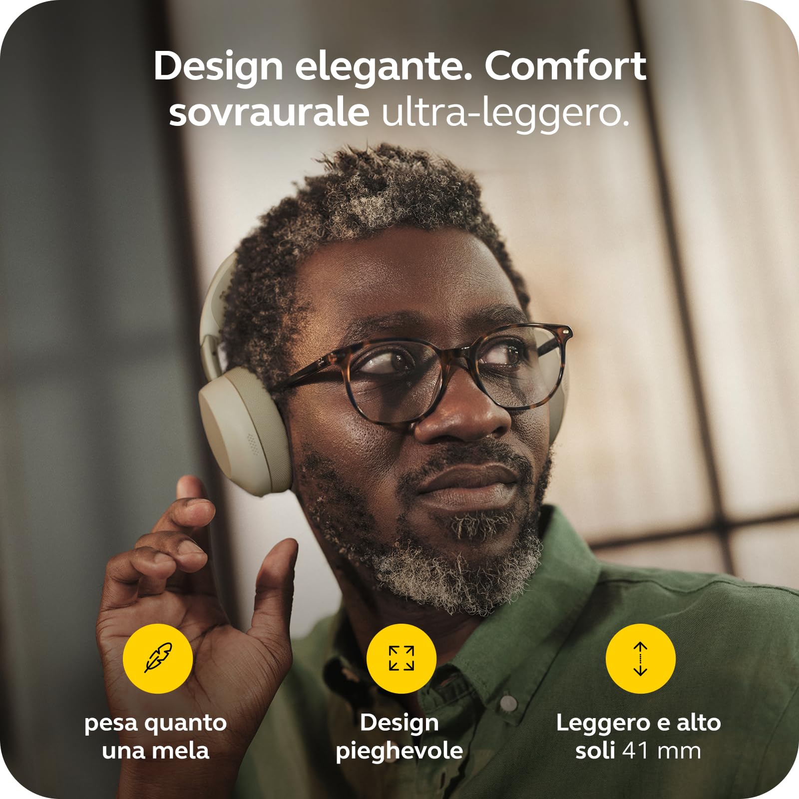 Jabra Evolve3 75 Cuffie Wireless Bluetooth con Microfono, Grigio Caldo