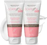 Cicatrissim White Creme Para Estrias Brancas e Antigas - Kit 2 Unidades - Suaviza Estrias, Uniformiza e Firma a Pele - Todos os Tipos de Pele - 150g Cada