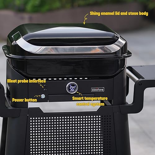 Miniatura 5 de Volteq - Parrilla eléctrica con control inteligente Tem para apartamentos, 6 en 1, sin humo, compacta para patio, barbacoa para balcón y terraza,
