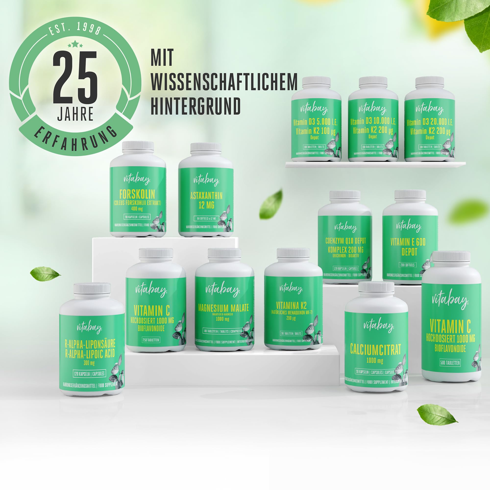 Vitabay Taurin Kapseln Hochdosiert 1000mg - 360 Taurin Kapseln | Vegan & Laborgeprüft - Taurine Capsules Aminosäure Taurine 1000mg - Körperidentisch & ohne unerwünschte Zusätze