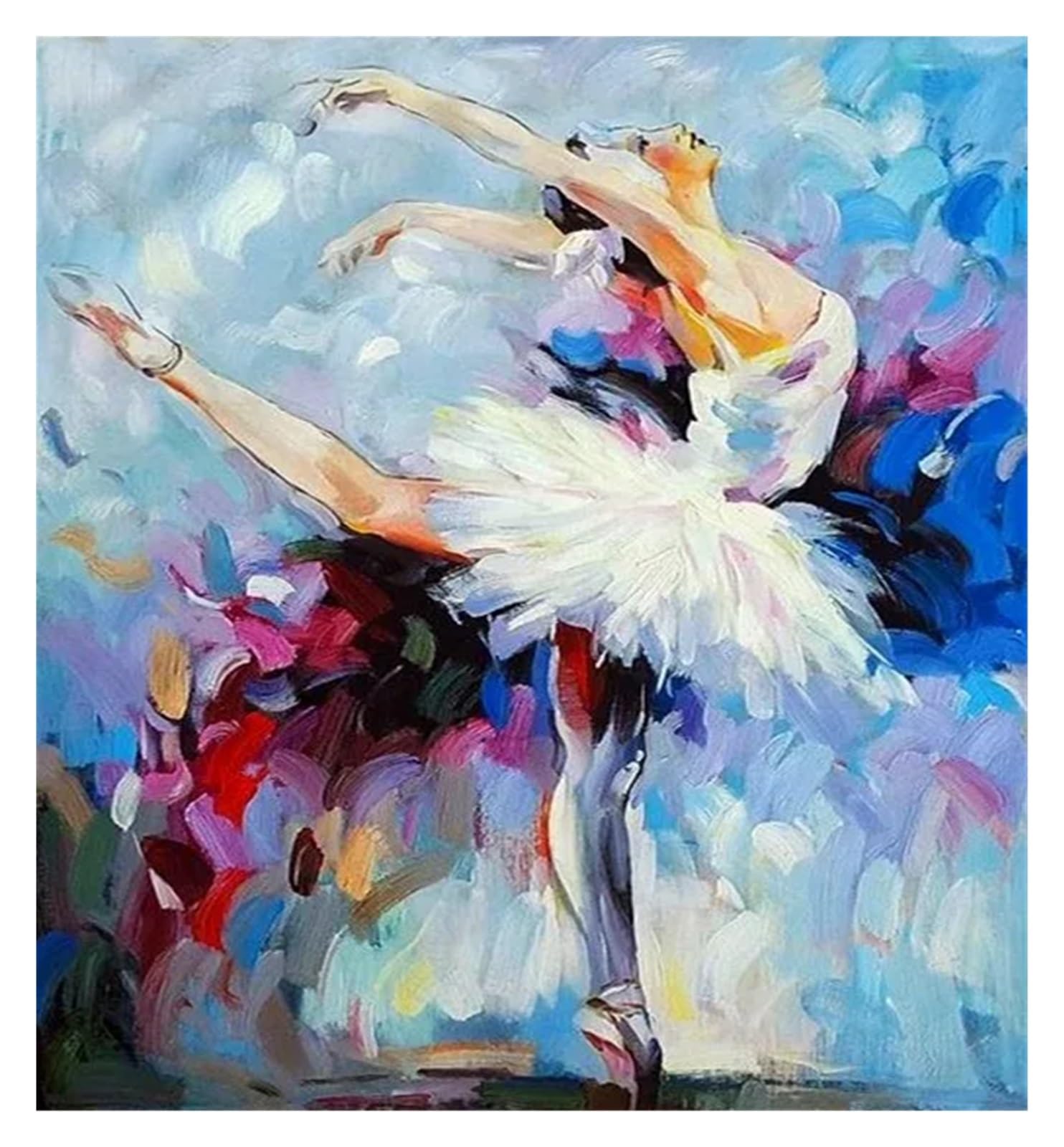 Toile de peinture abstraite danseuse pour salon chaleureux