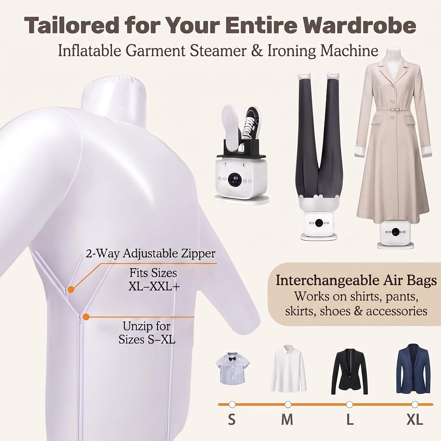 Automatic Garment Dryer & Inflatable Ironing Machine for Shirts & Dresses