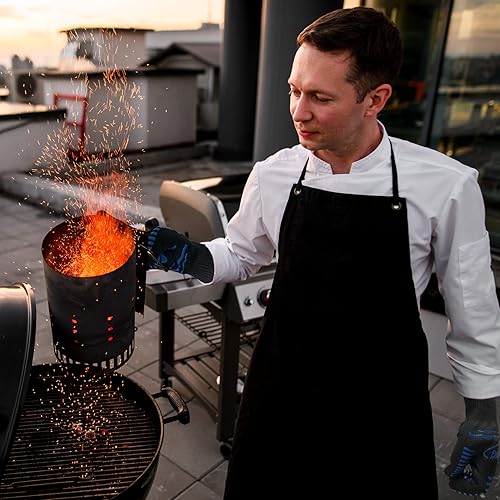 Miniatura 3 de 932F Guantes resistentes al calor extremo de seguridad para barbacoa horno EN407certificados gruesos pero ligeros para cocinas ollas y para el