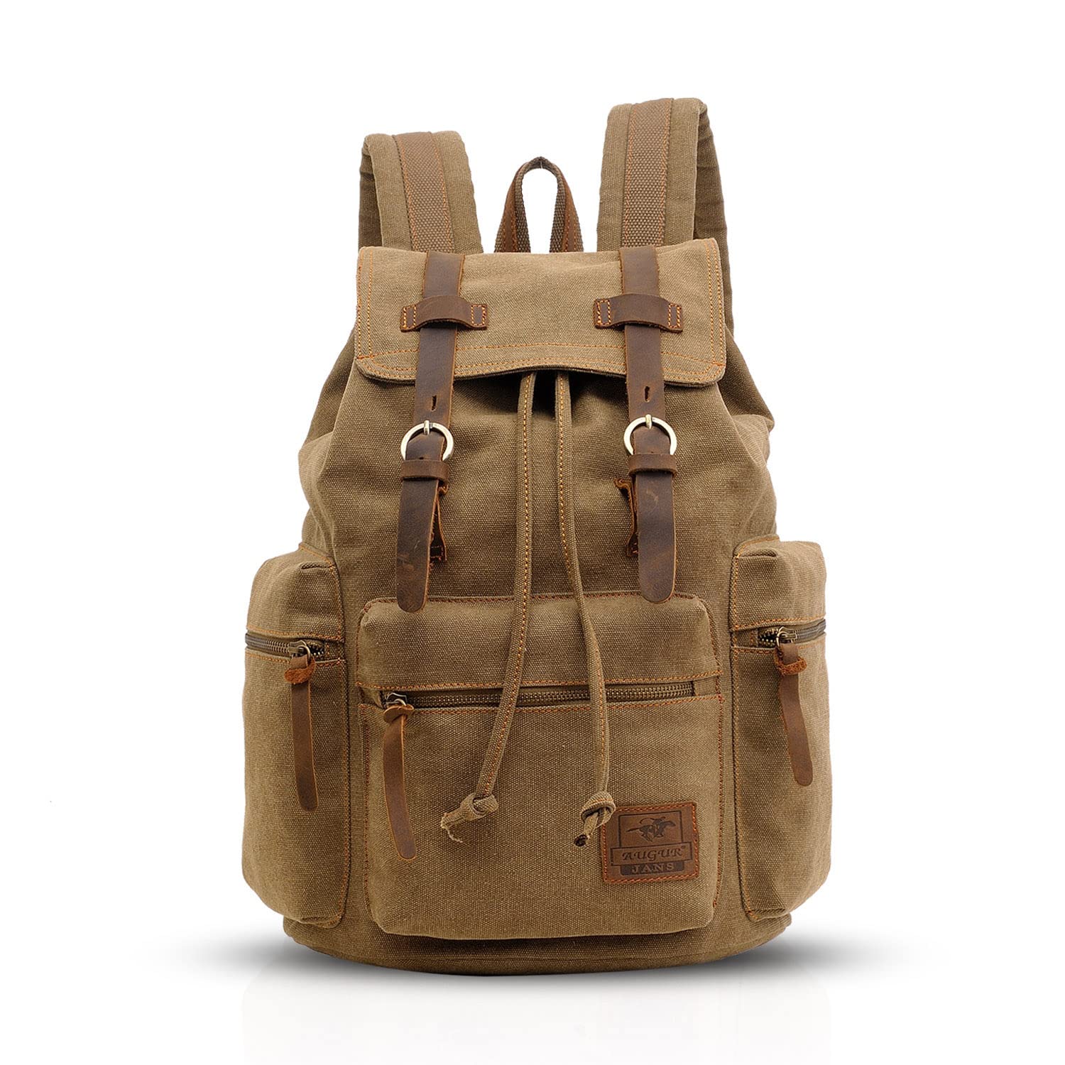 FANDARE Mochila de Senderismo Daypacks Computadoras Laptop Mochila Satchel Bookbag Alpinismo Multi-función Vintage Bolsa de Tela