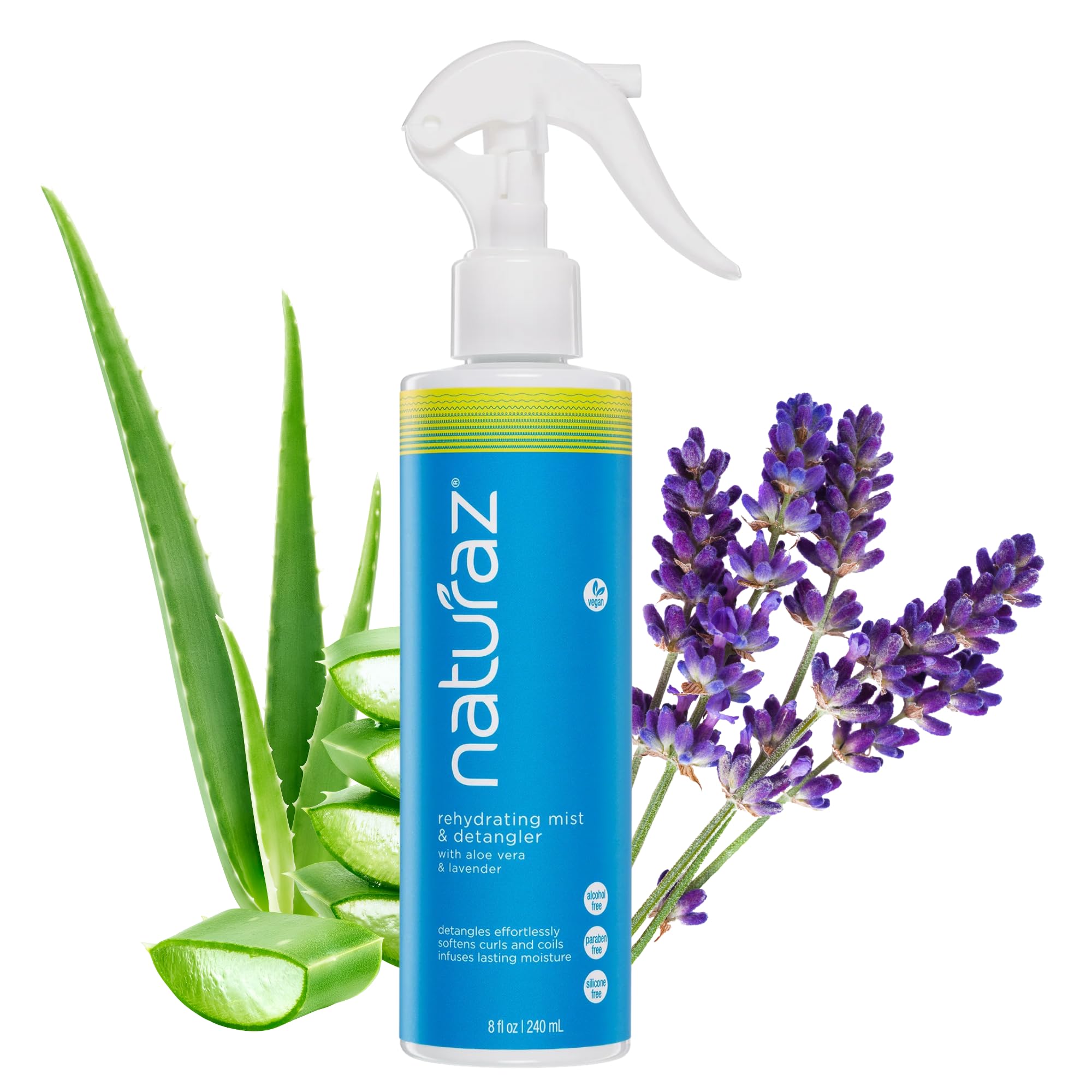 | Spray desenredante hidratante para el cabello para mujeres, niños, adolescentes y hombres con aloe vera para cabello seco y dañado | Acondicionador sin enjuague | Acondicionador nutritivo