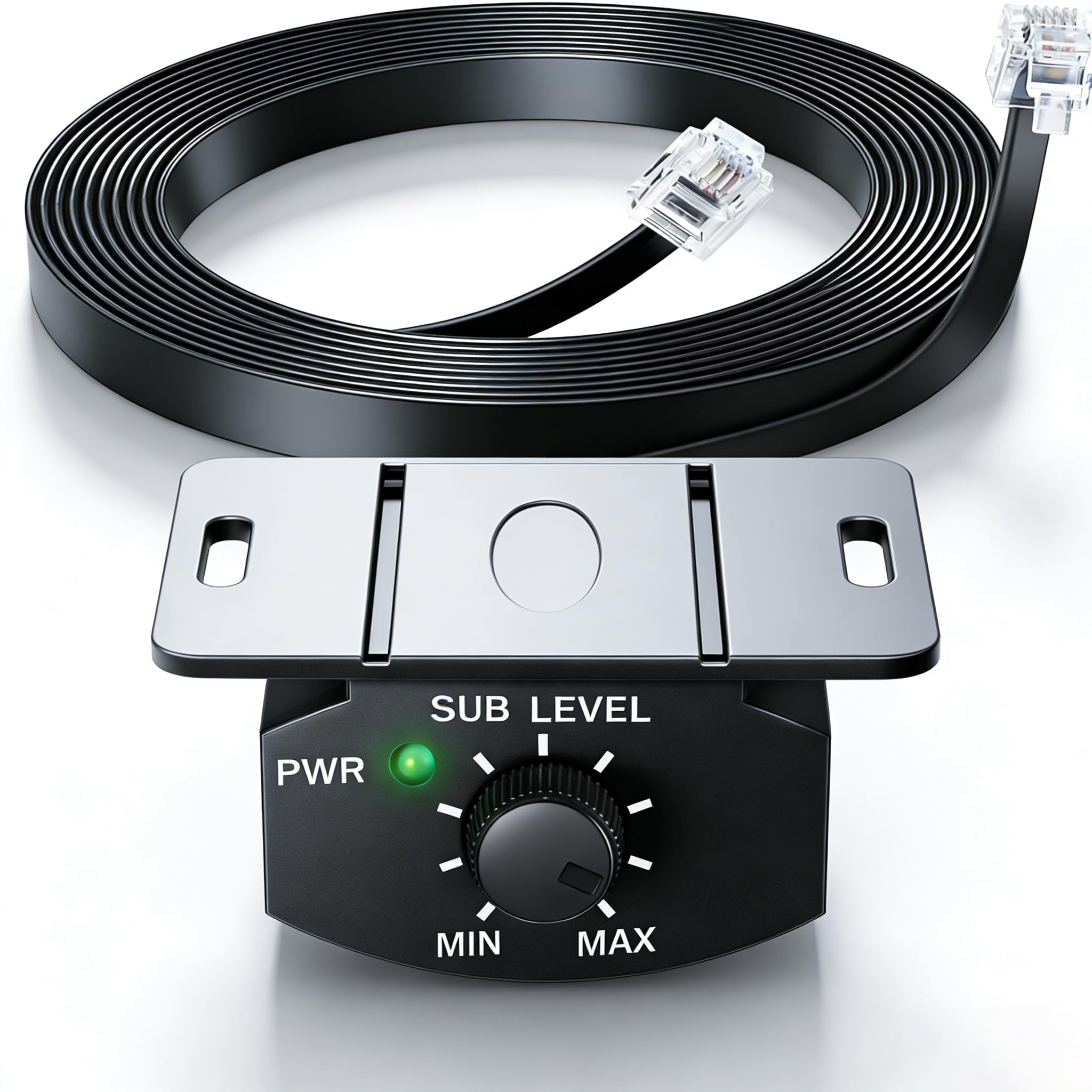 Photo 1 of Universal Bass Control Knob, 16.4ft Extension Copper Core Cable with 4-Pin Subwoofer Volume Control, Easy Install,Compatible with Most Car Amplifier