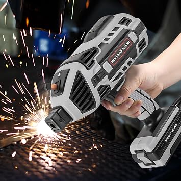 Welding Machine Handheld, Portable ARC Welder Gun, 4600W IGBT Standing Handheld Welding Machine, 6 variable current adjustment, 110V Welder Machine with Welding Tool